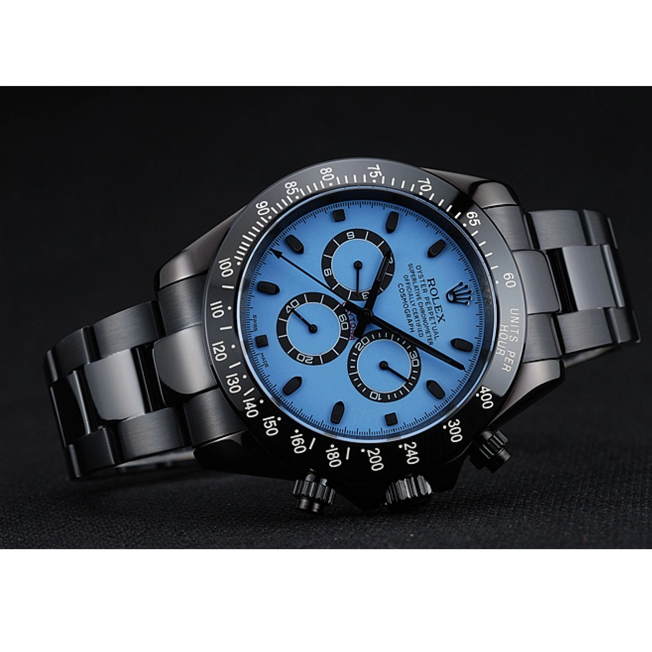 MiroTime 0817 Rolex Cosmograph Daytona Blue And Black Dial Black Stainless Steel Case And Bracelet 1454250